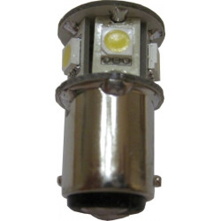 LED 1W 12V White Omni Bulb Miniature 1004 BA15D 7 x 5050 SMD