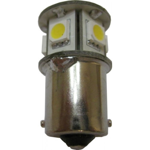 BA15s LED Miniglobe, 15xSMD 3528 25 Lumen gelb 12V 0,7W DC-kompatibel 10-30V